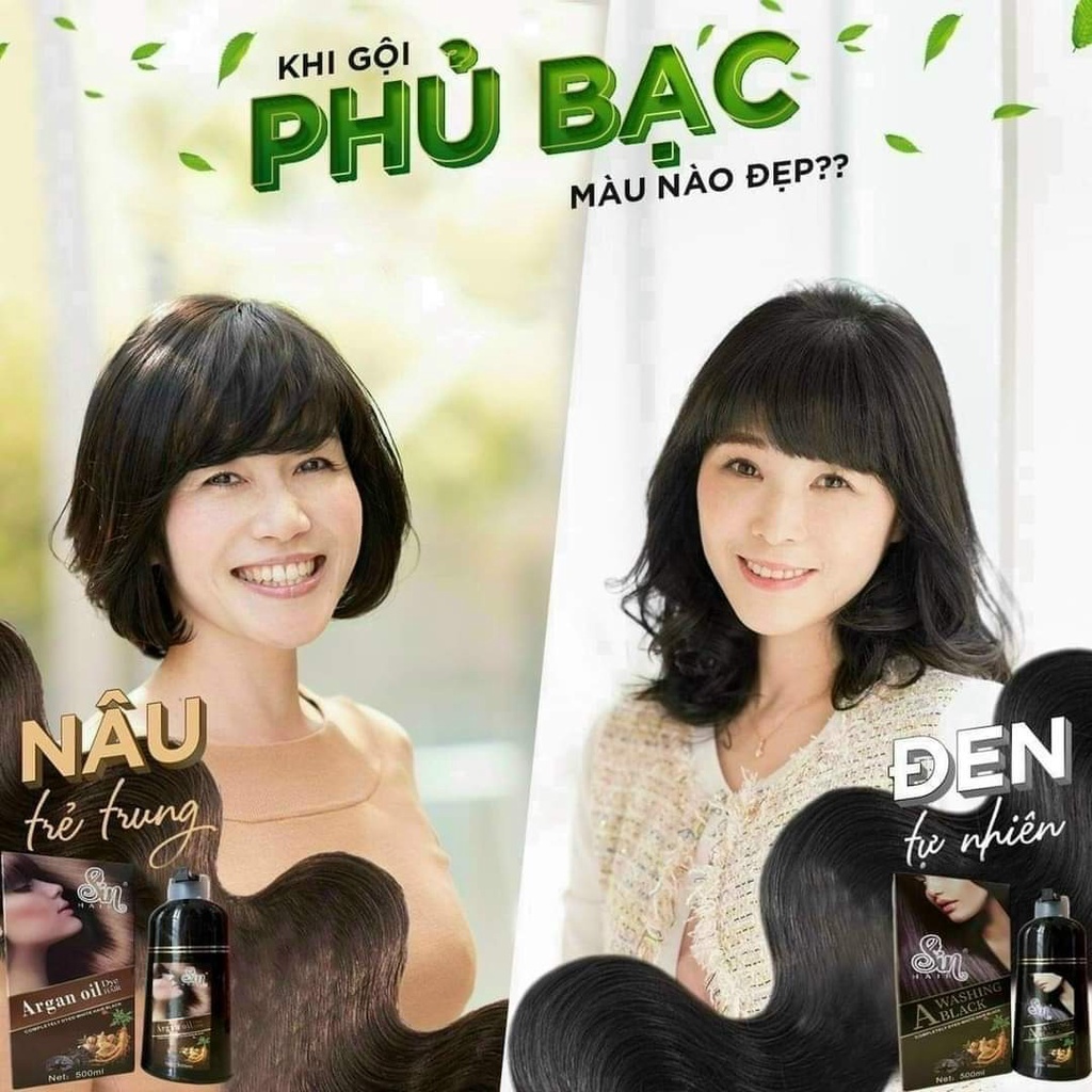 DẦU GỘI PHỦ BẠC SIN HAIR SỐ 1 NHẬT BẢN - Phủ Bạc Đen Tóc, Nâu Tóc Từ Lần Gội Đầu Tiên