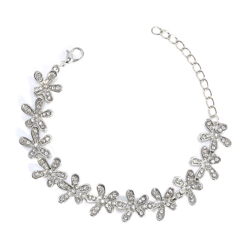 Fashion Crystal Full Diamond Snow Bracelet Temperament Wild Lady Jewelry