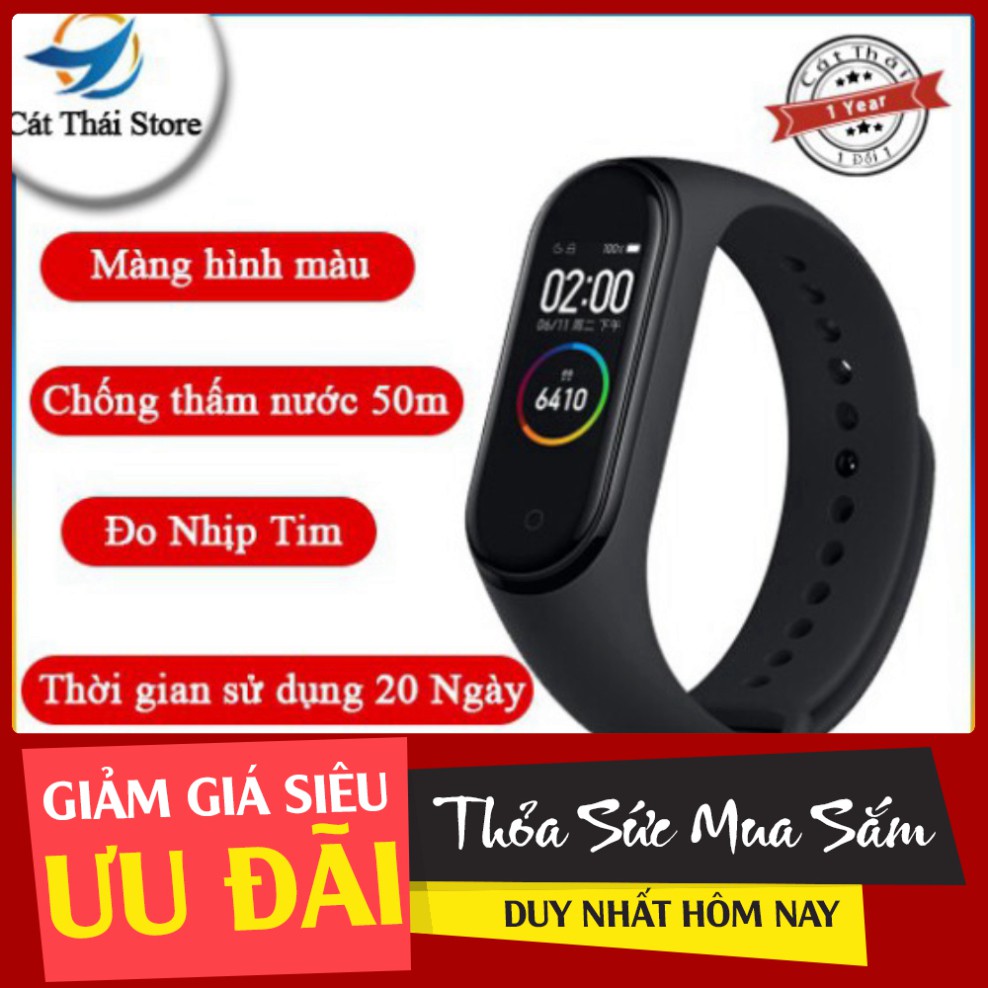 XẢ HÀNG TOÀN BỘ XiaoMi MiBand 4 đồng hồ thông minh band AI Màng hình 7 sắc Đo nhịp tim đo huyết bước chân app tập thể dụ