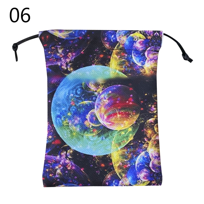 Túi Dây Rút Đựng Thẻ Bài Tarot Chất Liệu Nhung In Họa Tiết