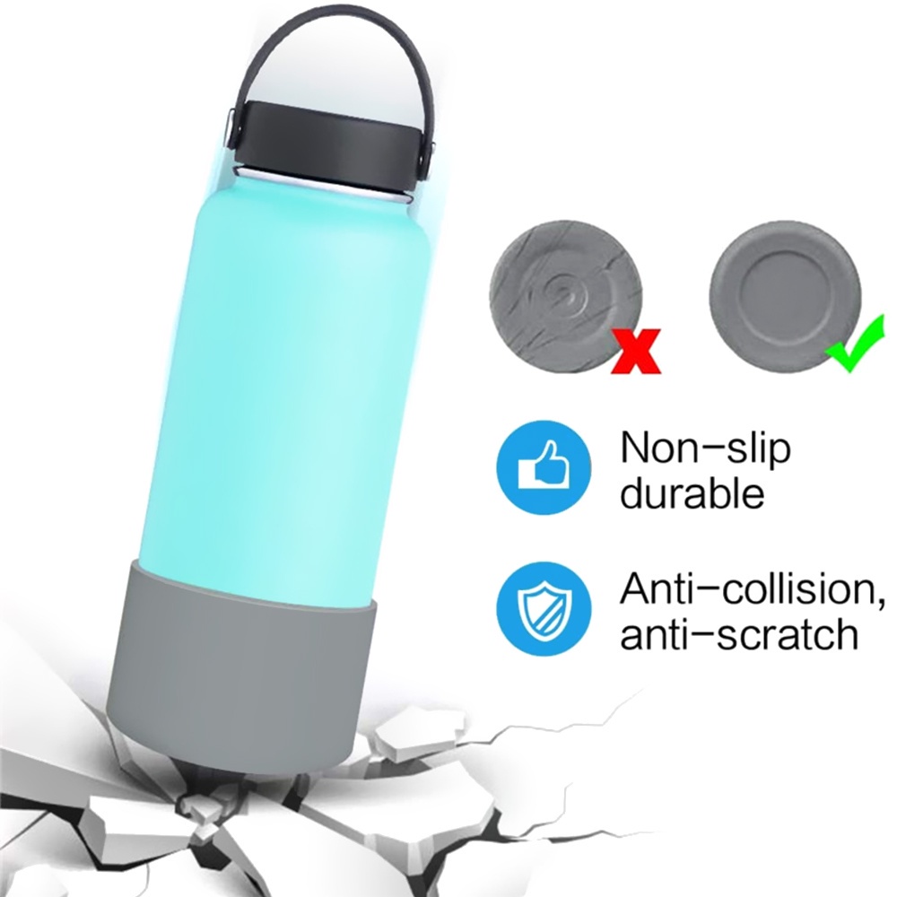 LILY🌿 Water Bottle Accessories Boot for Bottle 12-18-21-24OZ Anti-Slip Water Bottle Cover Sports Cup Cover Silicone Outdoor Bottle Protective Bottom Sleeve