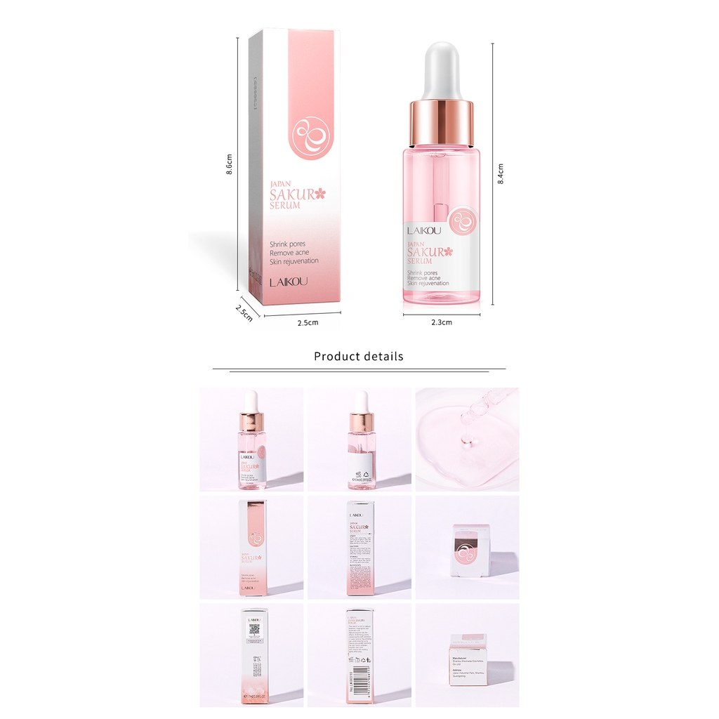 Serum Dưỡng Da Mặt LAIKOU Chiết Xuất Hoa Anh Đào Làm Trắng Trẻ Hóa Làn Da 17ml | BigBuy360 - bigbuy360.vn