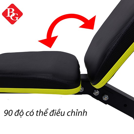 BG Ghế tập bụng đa năng SU-200 Abdominal Training Wokout Bench,Sit Up Incline Curved Bench gym home