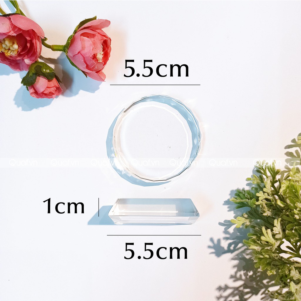 Phôi Pha Lê Tròn - Dùng In UV, Khắc Laser