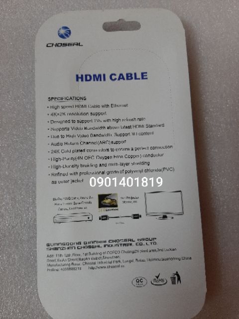 Dây HDM Choseal 1m5(hàng xịn)