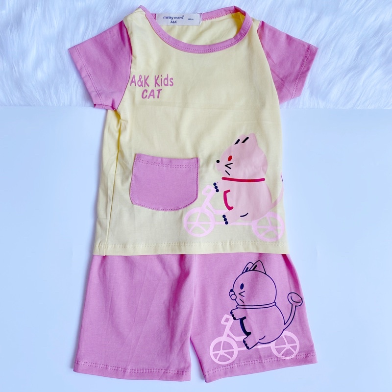 Đồ bộ thun cotton cho bé gái bé trai, vải loại 1 hình in chắc chắn không bong khi giặc