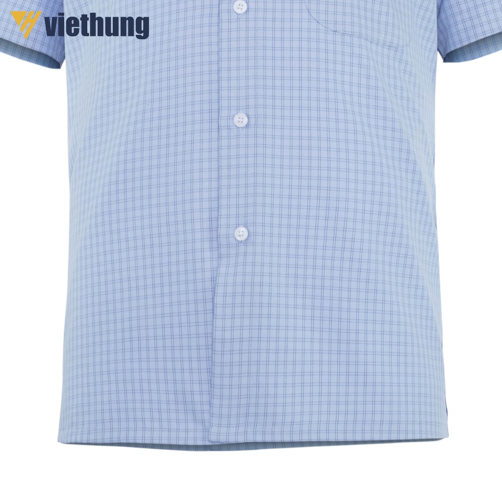 Áo Sơ Mi Nam Ngắn Tay Caro VIỆT HƯNG Chất Vải Ion Mỹ Thoáng Máy Dáng Áo Suông Vạt Ngang Cổ Điển AN80 | BigBuy360 - bigbuy360.vn