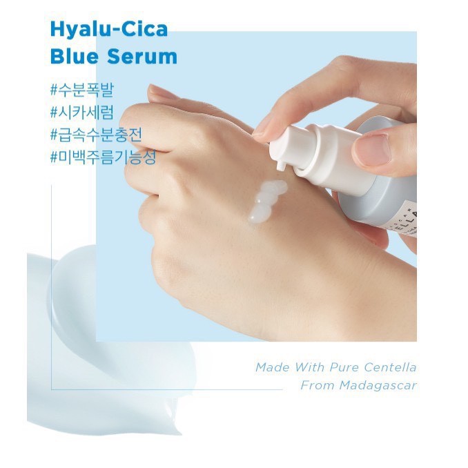 Serum Centella / Tinh chất cấp ẩm, giảm mụn, dưỡng trắng da Skin1004 Madagascar Centella Hyalu-cica Blue Serum 50ml