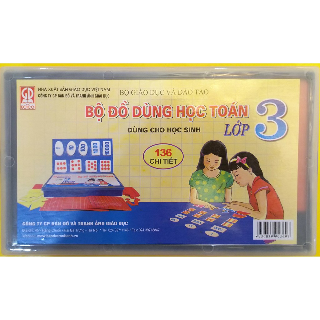 Bộ đồ dùng Toán dành cho học sinh lớp 3