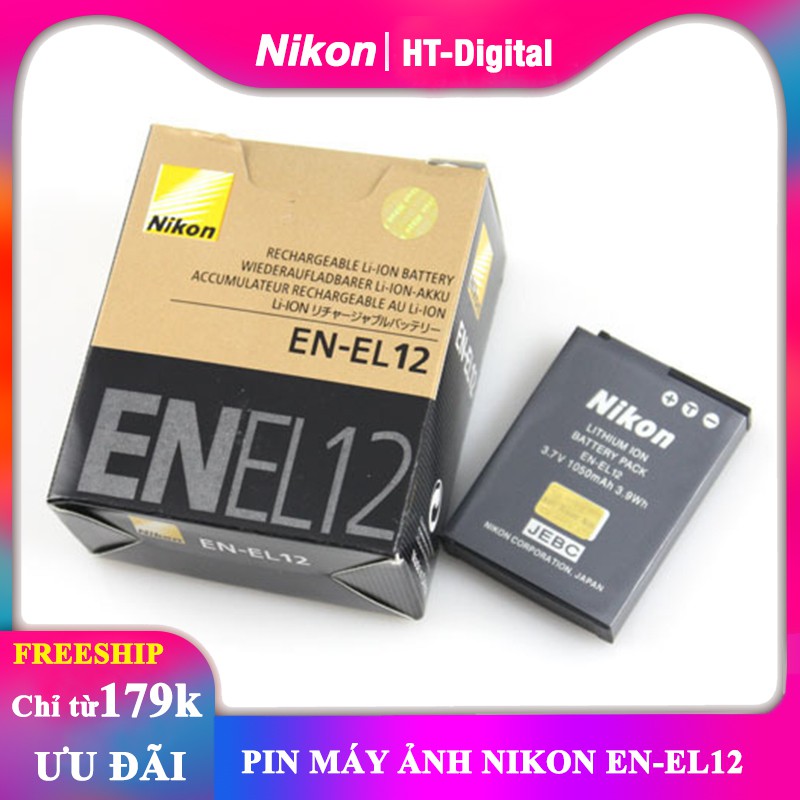 Pin máy ảnh Nikon EN-EL12 (Bảo hành 6 tháng)