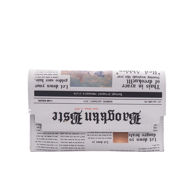 [NowShip2h] Túi Xách Đeo Chéo Nhỏ Xinh Họa Tiết Báo Chí - Mã XT045