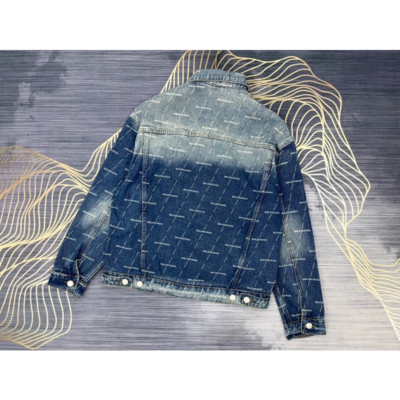 Áo khoác denim, jacket jeans BalenC* hình logo cao cấp