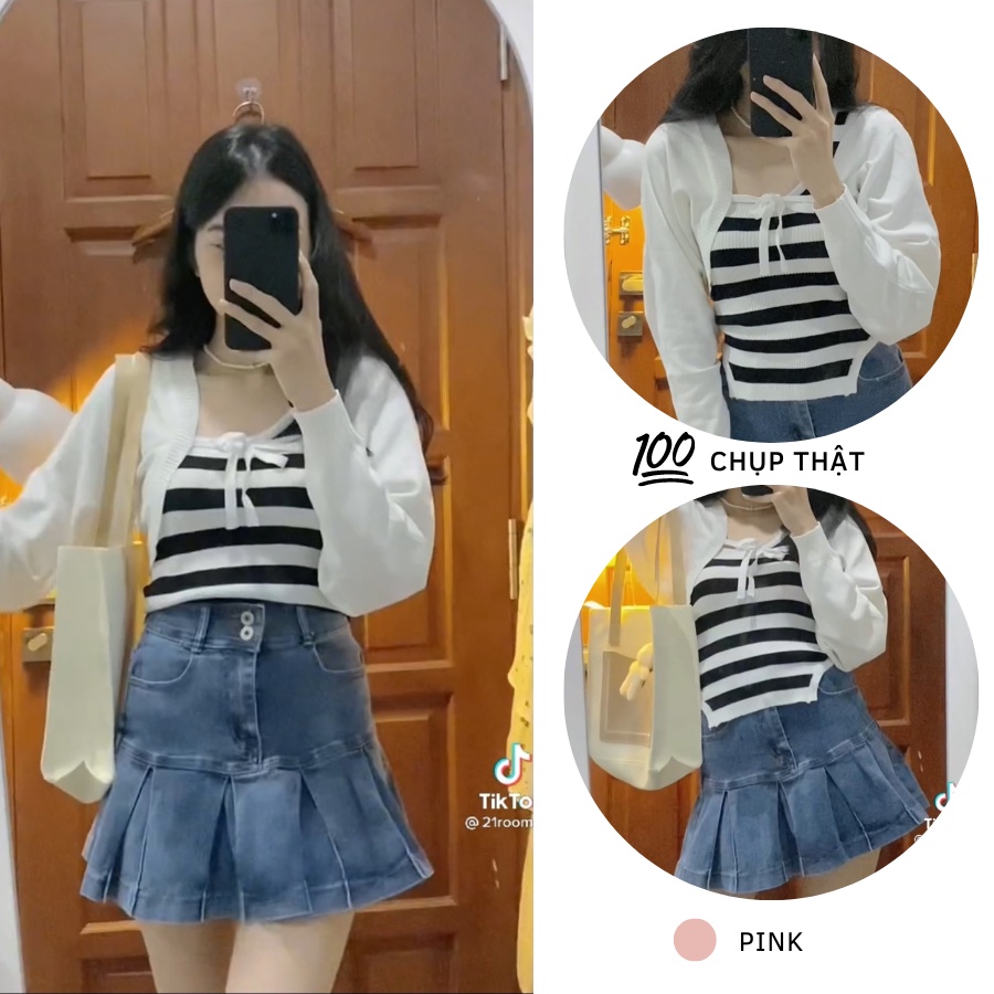 SET ÁO KIỂU CÔNG SỞ KÈM KHOÁC NGOÀI SIÊU XINH DỄ MIX ĐỒ NHIỀU KIỂU