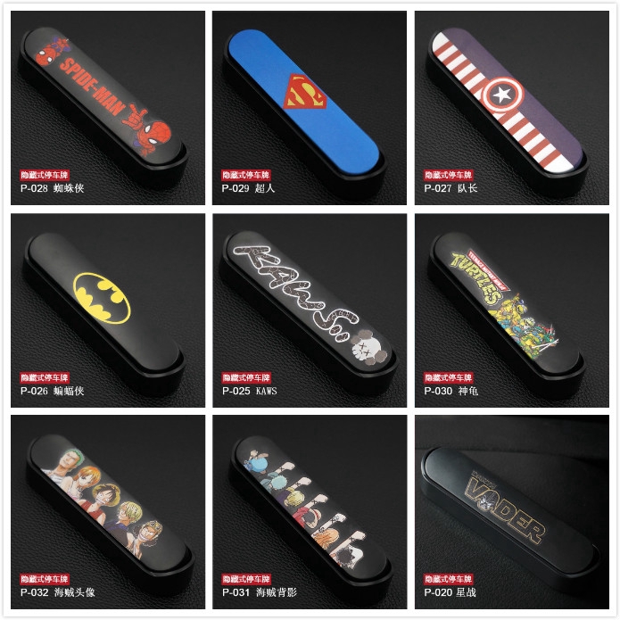 Mới Bộ Thẻ Đậu Xe Tạm Thời Hình Mickey / Kitty / Doraemon Phát Sáng Dành Cho Điện Thoại