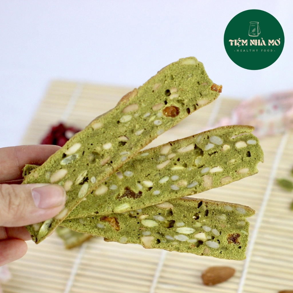 Biscotti nguyên cám mix 3 vị bánh ăn kiêng, giảm cân (loại mềm, cắt mỏng) by Tiệm nhà Mơ