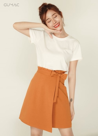 Váy tà đắp phối nơ VA956 GUMAC