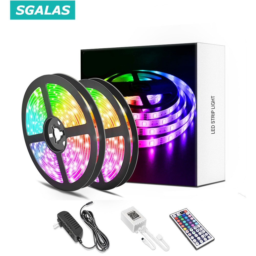 Dải Đèn LED SGALAS RGB 2835 SMD Chống Thấm Nước DC12V Với Điều Khiển Từ Xa WIFI IR