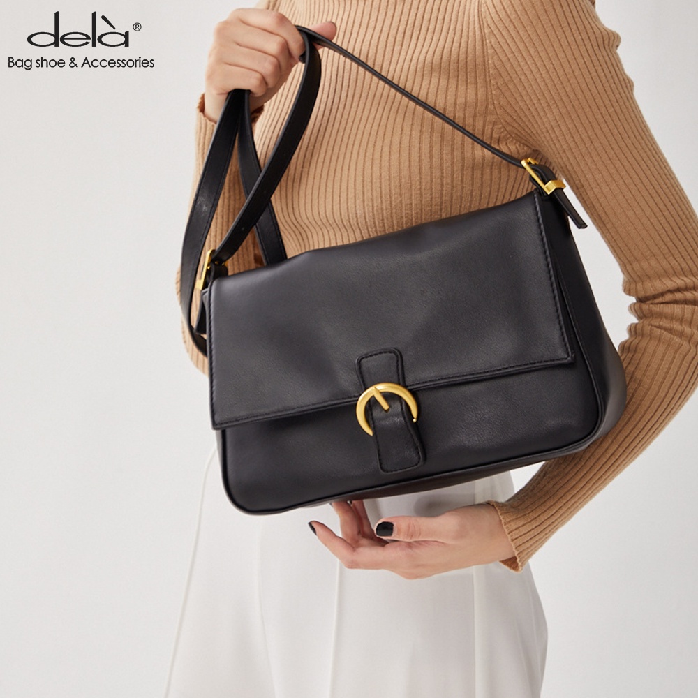 Dela Túi Xách tote Đeo Vai Mềm Mại Cổ Điển 2022 Sức Chứa Lớn Dễ Phối Đồ