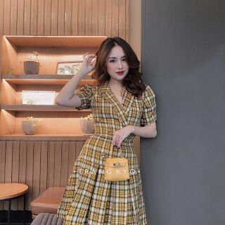 Váy kẻ hàng thiết kế siêu xinh