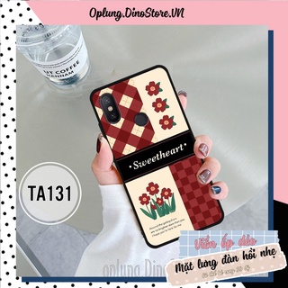 Ốp lưng Xiaomi Redmi 6x/Mi A2/Redmi Note 5/Note 5 Pro/Note 6/Note 6 Pro in hình họa tiết kẻ Caro đen đỏ thời trang.