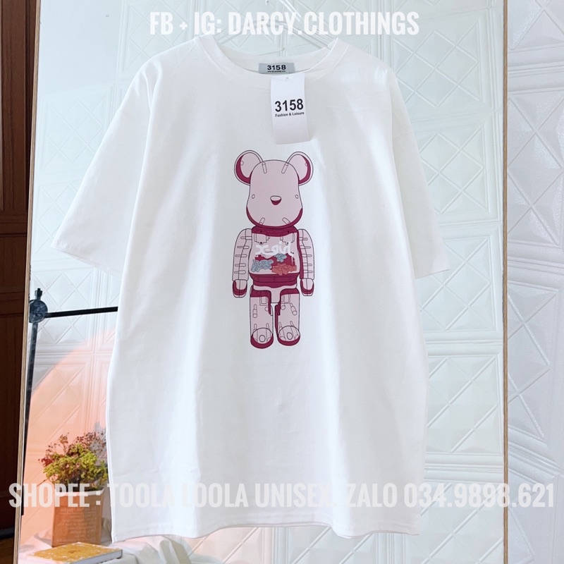 áo thun 3158 Gấu bearBrick ✨ FREESHIP ✨ áo thun unisex cotton khô