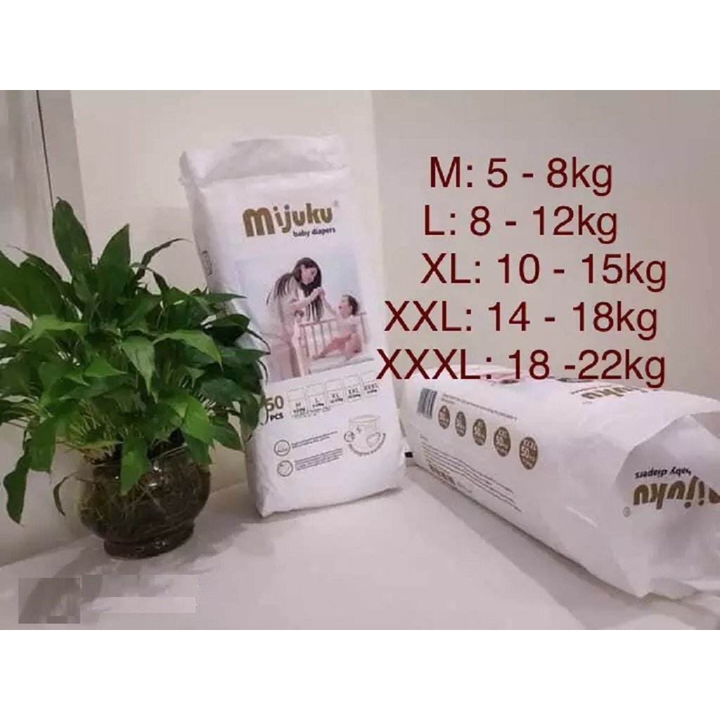 BỈM/TÃ QUẦN MIJUKU M,L,XL, 2XL_50 miếng _Hàng Chính Hãng của công ty Mijuku Việt Nam