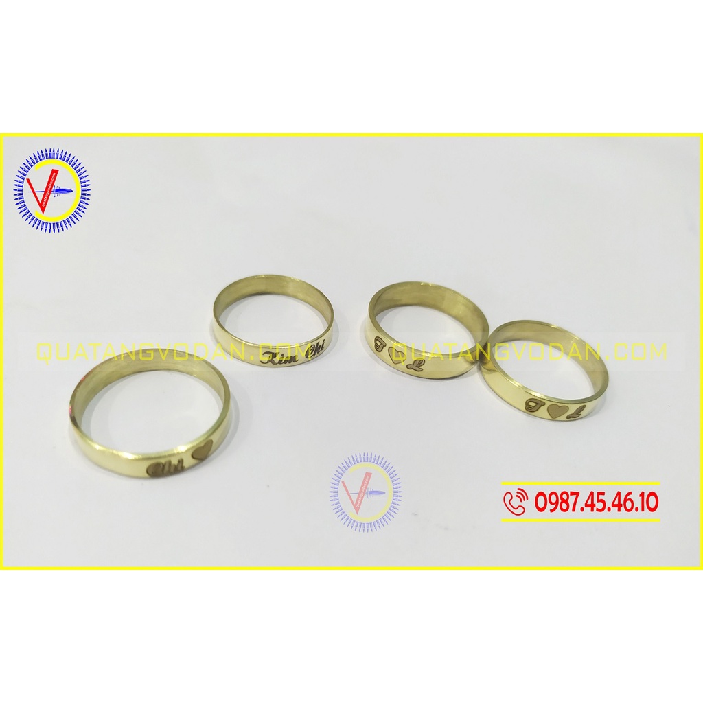 Nhẫn khắc tên vỏ đạn 12ly7
