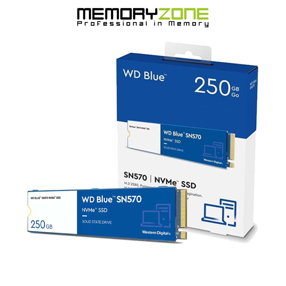 Ổ cứng SSD Western Digital Blue SN570 PCIe Gen3 x4 NVMe M.2 250GB WDS250G3B0C