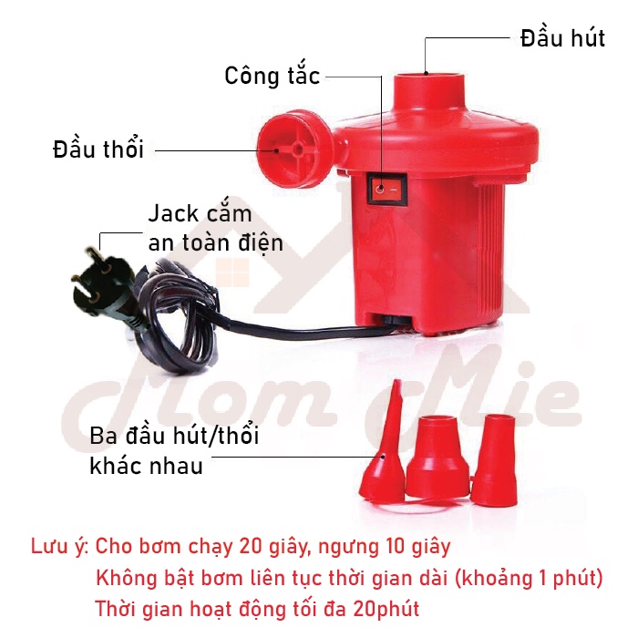 Bơm điện hai chiều bơm và hút chân không - K00808