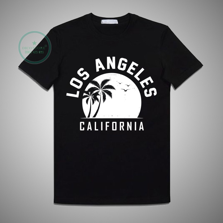 ÁO THUN NAM NỮ LOS ANGELES VẢI THUN COTTON MỀM MỊN