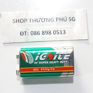 Pin 9V (6F22) iGNiTE  (Pin Vuông): (GIÁ BÁN 1 VIÊN)