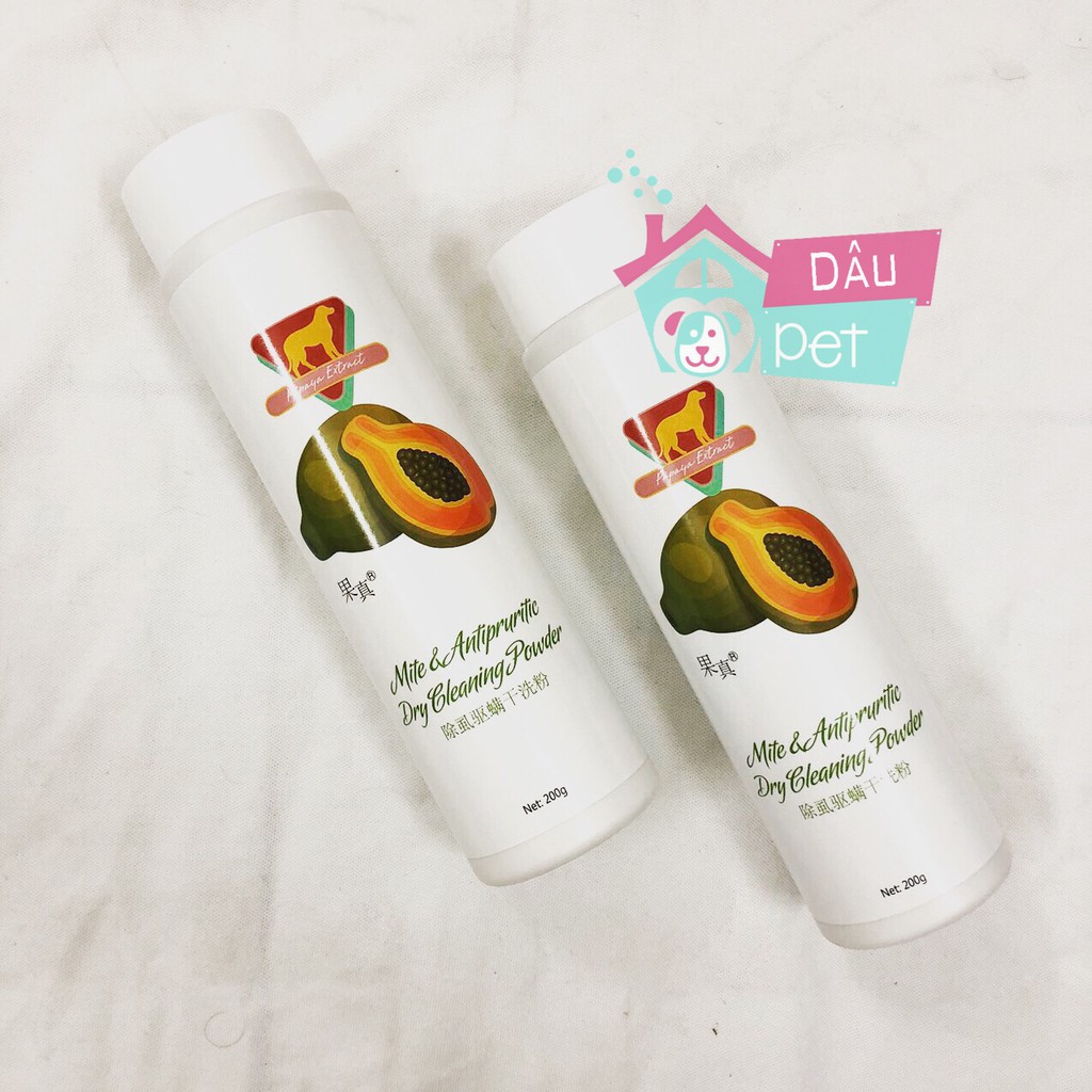 PHẤN BỘT TẮM KHÔ CHO CHÓ MÈO