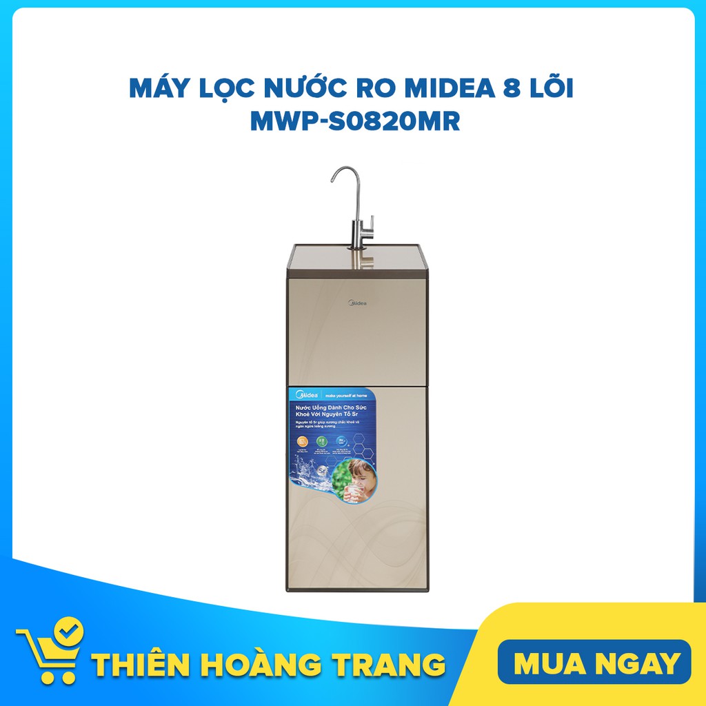 [HCM] Máy lọc nước RO Midea 8 lõi MWP-S0820MR - Bảo hành chính hãng 12 tháng bằng PBH