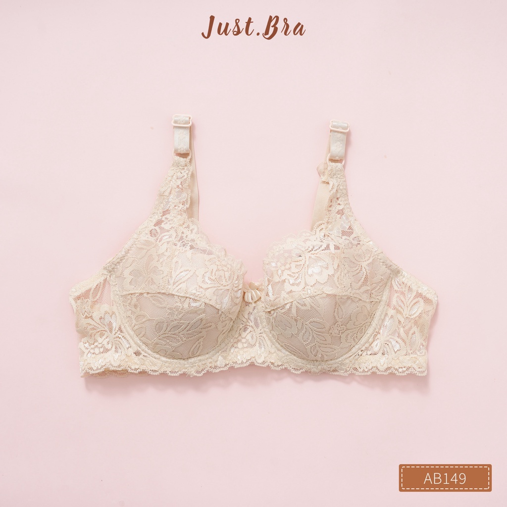 Áo ngực ren Just Bra có gọng, mút mỏng AB149