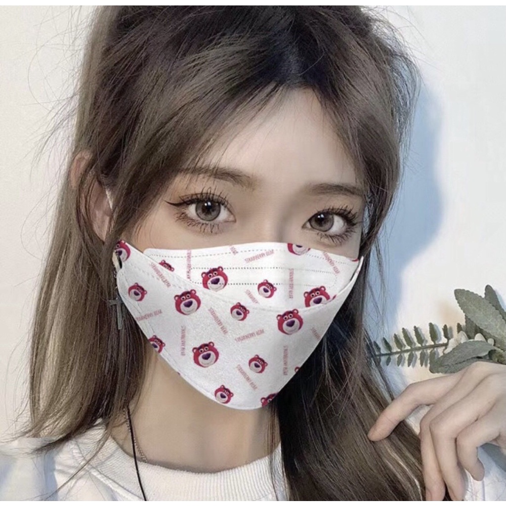 Khẩu trang KF94 Họa Tiết Dễ Thương Hàn Quốc 4D mask (Bịch 10 cái)