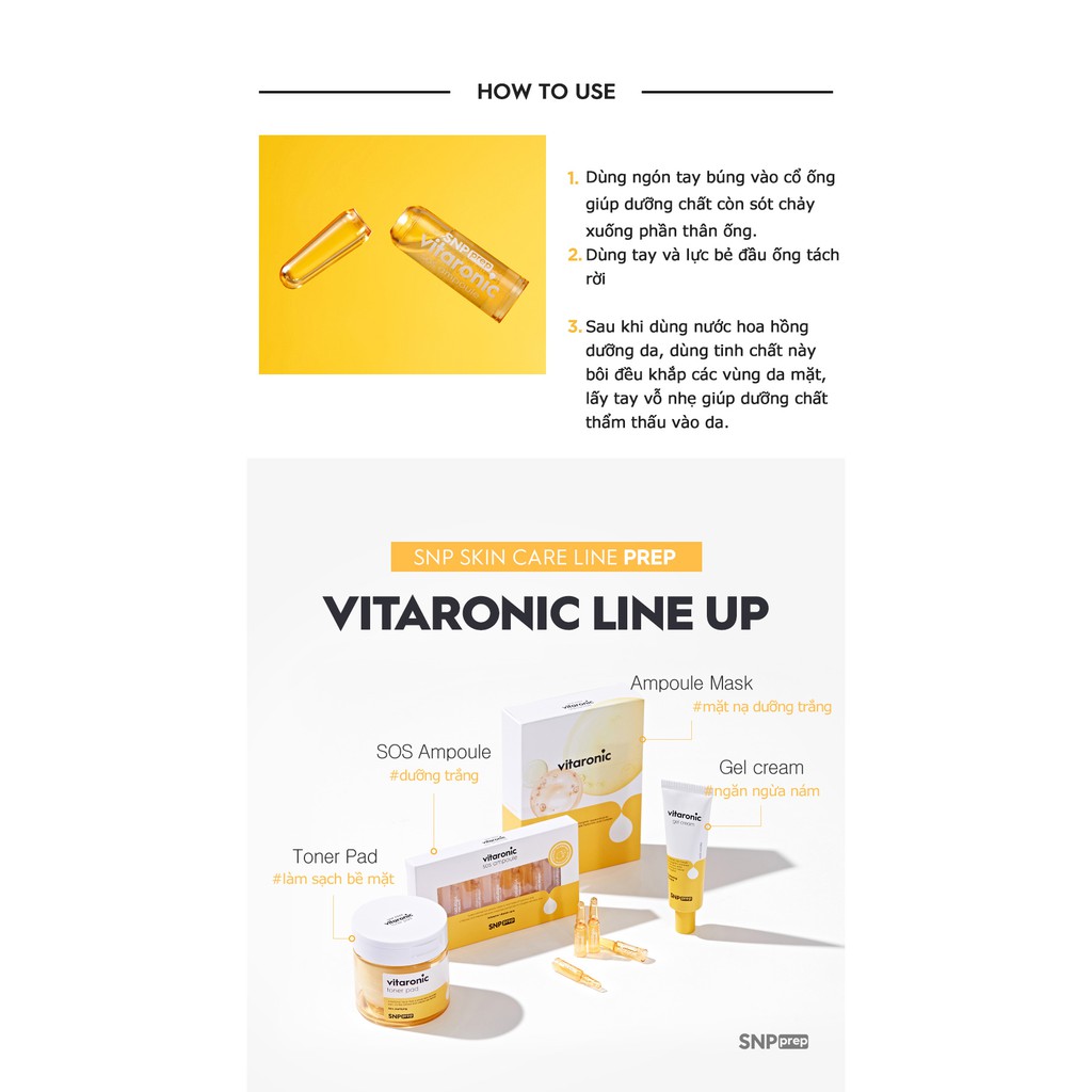 Tinh chất dưỡng trắng 7 ngày vitaronic- Vitaronic SOS Ampoule