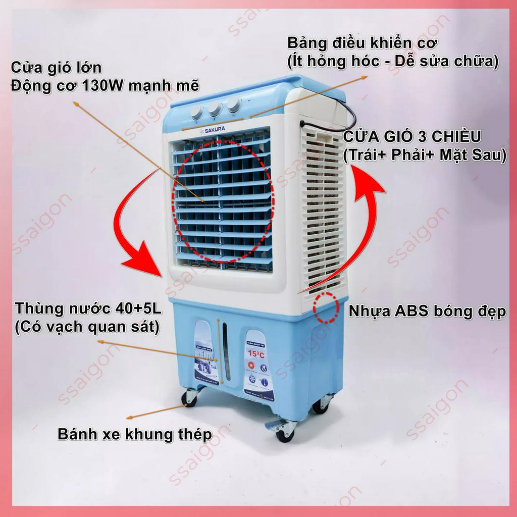 Quạt điều hòa làm mát bằng hơi nước 40 lít SAKURA 2022 mát lạnh mùa hè - Bảo hành 2 năm