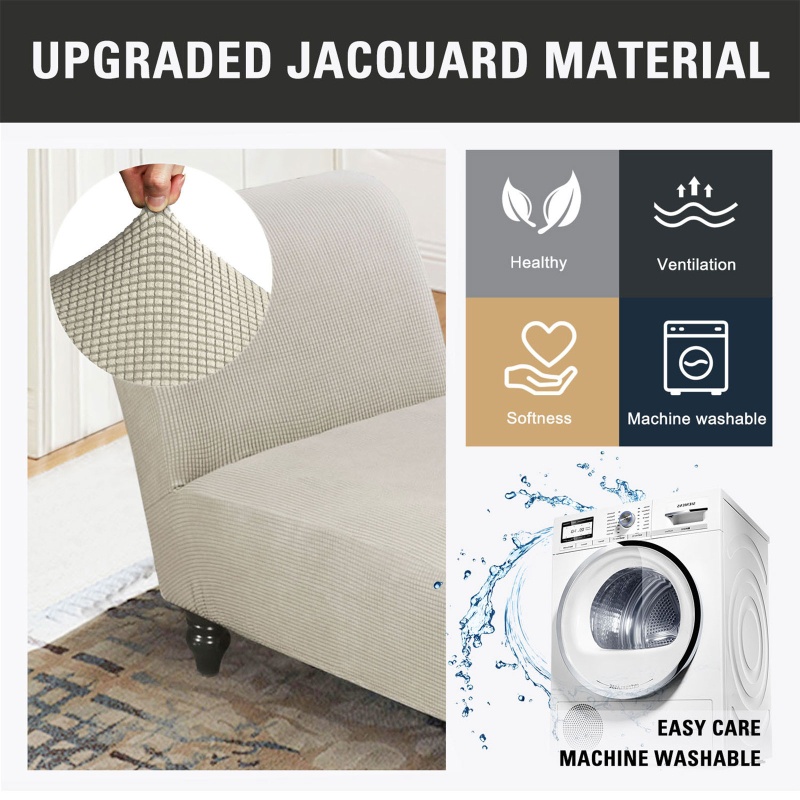 Vỏ Bọc Ghế Sofa Chống Trượt Không Cánh Tay