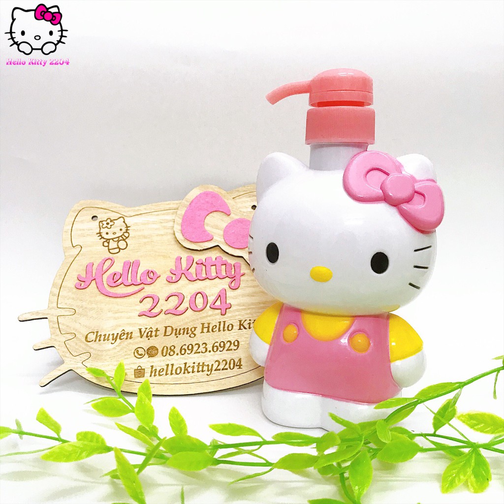 Bình chiết dầu gội, sữa tắm Hello Kitty dễ thương 500ml ☘☘