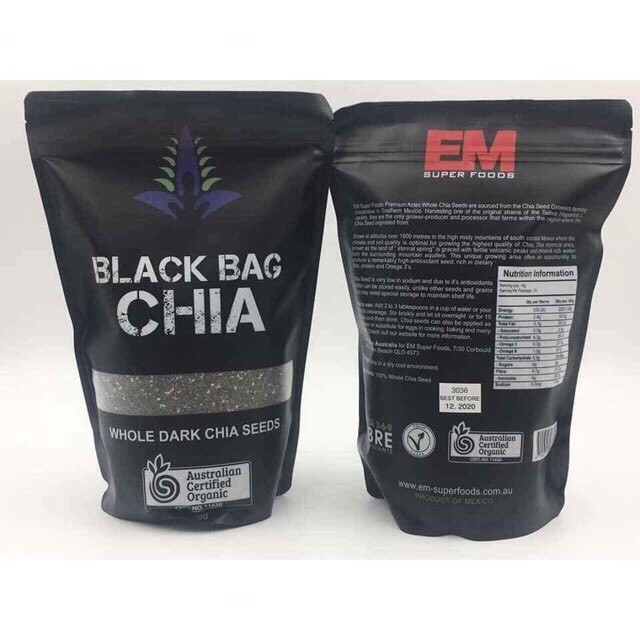 Hạt chia đen 500g Úc thương hiệu black bag chia seeds