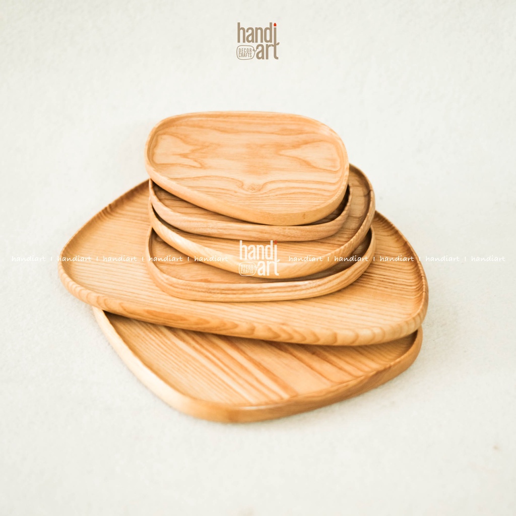 Dĩa gỗ lêch, Khay gỗ bàn ăn -  wooden tray