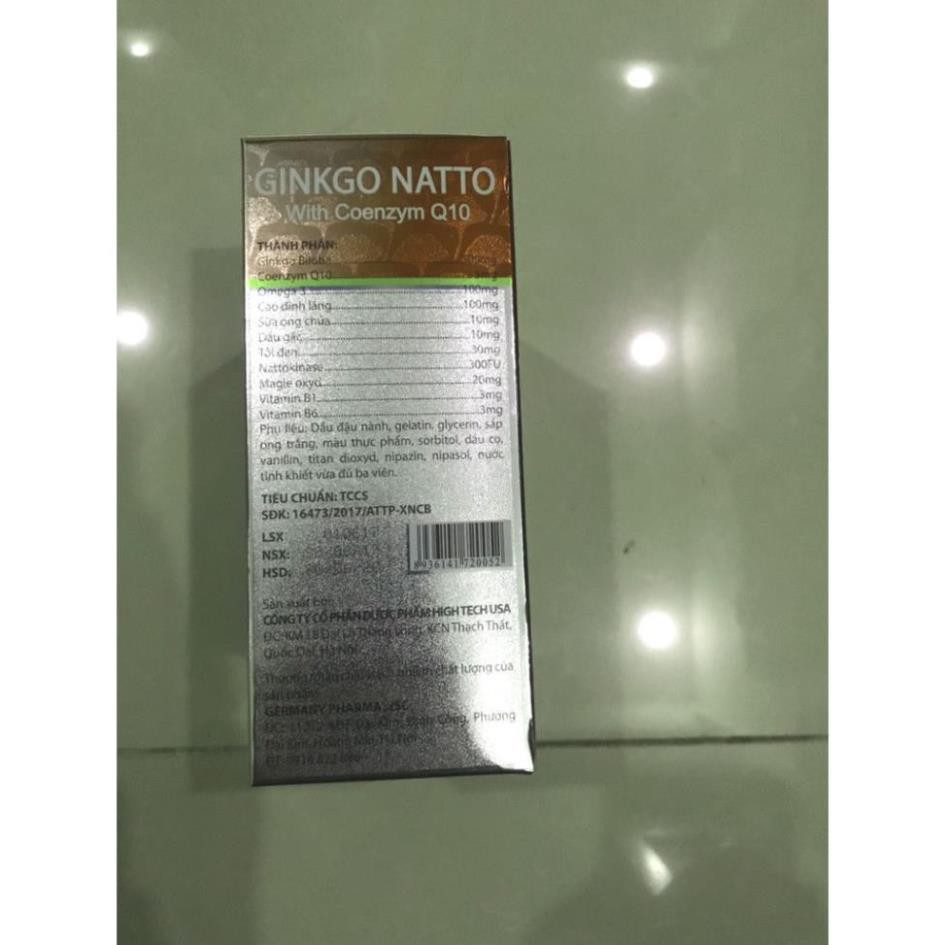 HOẠT HUYẾT DƯỠNG NÃO BRAIN GINKGO NATTO_100 Viên