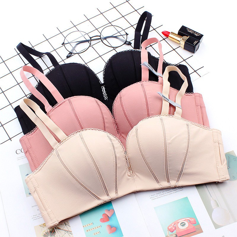 Áo lót nâng ngực cup ngang sọc đứng đệm su non 2.5cm