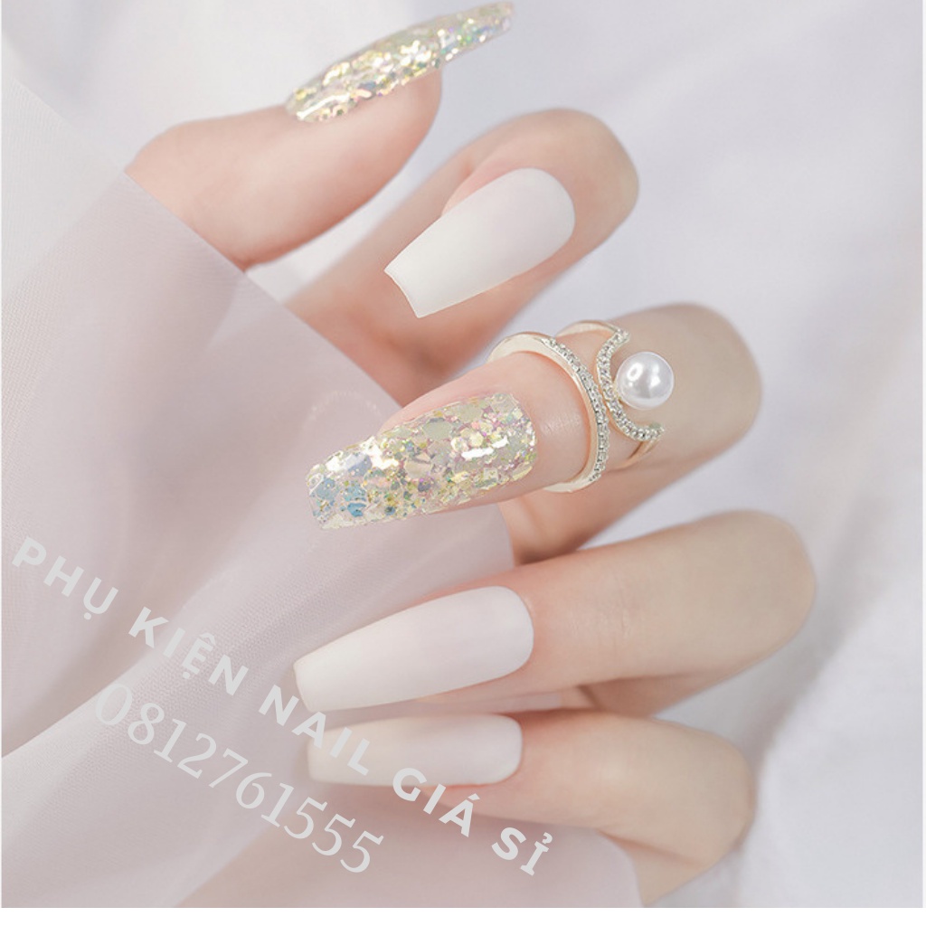 Nhũ kim tuyến nail 8 màu siêu sáng 8 hũ