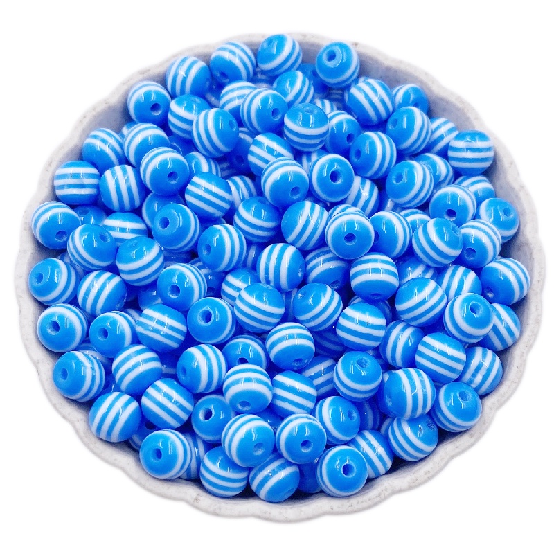 Set 50 Hạt Nhựa 6mm Màu Sắc Cầu Vồng Dùng Làm Trang Sức Vòng Tay/ Vòng cổ DIY