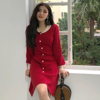 Đầm Len Cổ Sen Cúc Ngọc