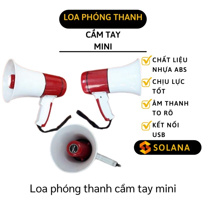 Loa Phóng Thanh - Loa Phóng Thanh Cầm Tay Đọc Quảng Cáo, Thông Báo, Chịu Lực Tốt 5792