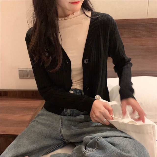 [SẴN + ảnh thật] Áo khoác cardigan len 3 khuy | BigBuy360 - bigbuy360.vn