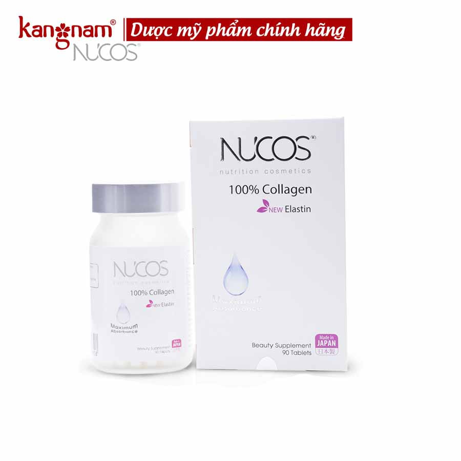 Viên Uống Giúp Săn Da Ngừa Chảy Xệ 100% Collagen Nucos Hộp 90 viên