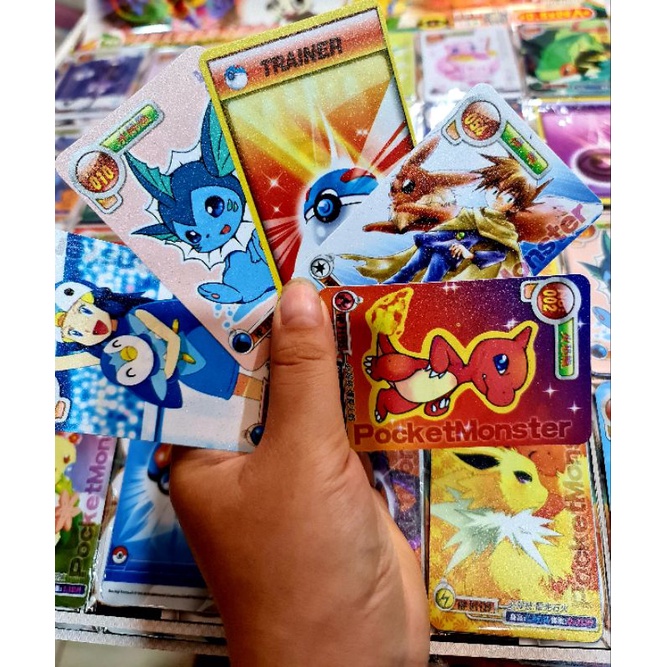 Set 120 thẻ bài Pokemon tráng nhựa dẻo thế hệ mới